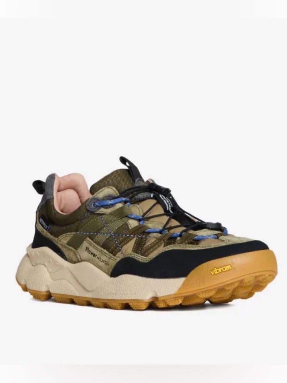 NWT Flower Mountain IWANO 2 UNI Suede and technical fabric sneakers - Military - Picture 5 of 16